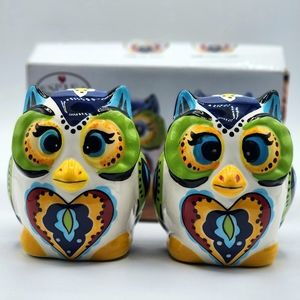 NWT Espana LifeStyle set of Owl Salt & Pepper Shakers